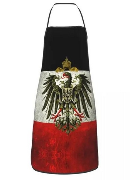 Kochschürze - schwarz-weiß-rot - vintage mit Adler Kochschürze - schwarz-weiß-rot - vintage mit Adler
