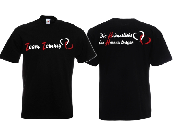 Frauen T-Shirt - Team Tommy - Herz - Wahlkampfunterstützer-Motiv 2024 Frauen T-Shirt - Team Tommy - Herz - Wahlkampfunterstützer-Motiv 2024