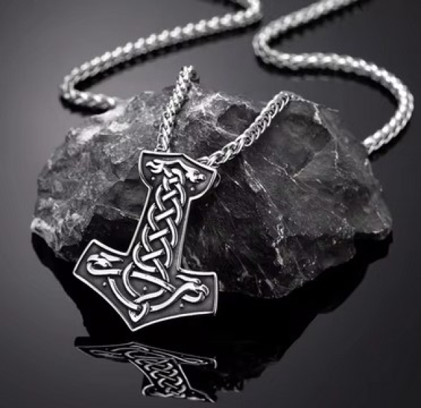 Halskette - Thors Hammer - Willenskraft - silber Halskette - Thors Hammer - Willenskraft - silber