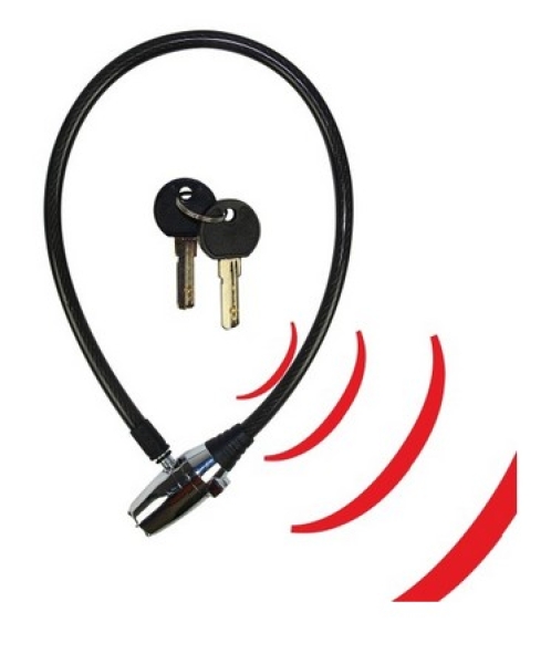 Kabelschloss - 31 cm - mit lautem Alarm (E-Bikes, Motorräder usw.) Kabelschloss - 31 cm - mit lautem Alarm (E-Bikes, Motorräder usw.)