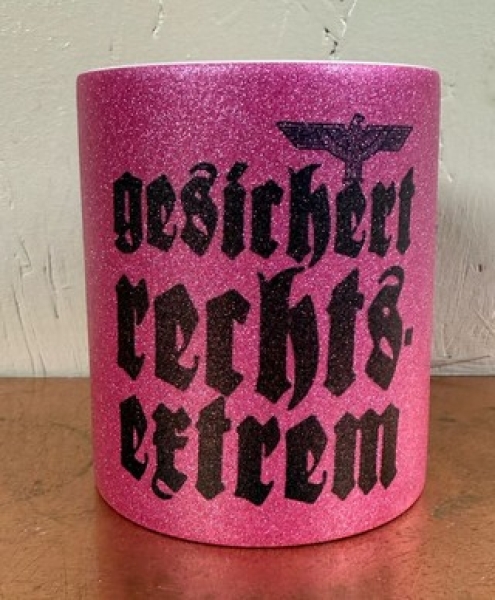 Glitzer Tasse - purple - gesichert Rechtsextrem Glitzer Tasse - purple - gesichert Rechtsextrem