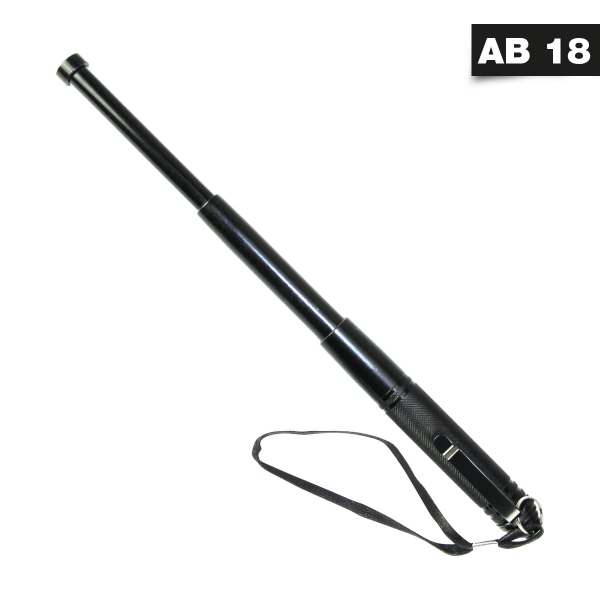 Mini Teleskop Abwehrstock - 13 Zoll - Mit Clip + Handschlaufe - schwarz KH Mini Teleskop Abwehrstock - 13 Zoll - Mit Clip + Handschlaufe - schwarz KH