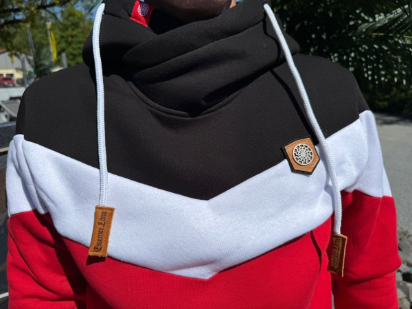 Premium Kapuzenpullover - Schwarz-Weiß-Rot +++LIMITIERT+++