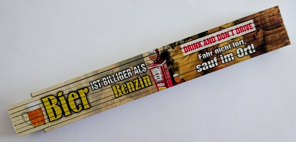 Zollstock - Bier ist billiger als Benzin - Z132 Zollstock - Bier ist billiger als Benzin - Z132