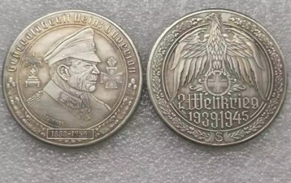 Medallie - Generaloberst Heinz Guderian - silbern - Sammleranfertigung Medallie - Generaloberst Heinz Guderian - silbern - Sammleranfertigung