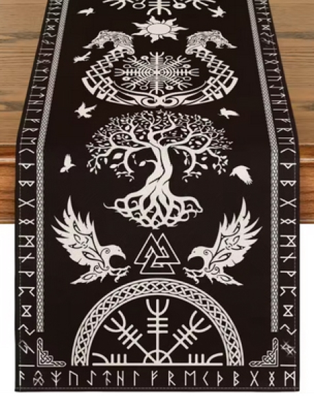 Tischläufer - Rabenbanner - schwarz Tischläufer - Rabenbanner - schwarz