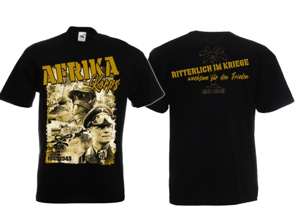 Frauen T-Shirt - Afrikakorps - ritterlich im Kriege - schwarz Frauen T-Shirt - Afrikakorps - ritterlich im Kriege - schwarz