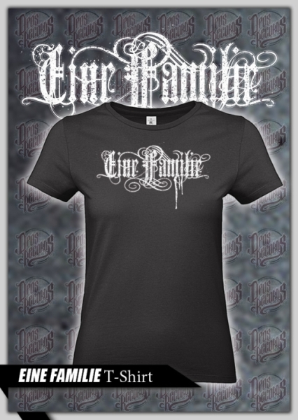 Frauen T-Shirt - Eine Familie - Frontdruck - Girly schwarz Frauen T-Shirt - Eine Familie - Frontdruck - Girly schwarz
