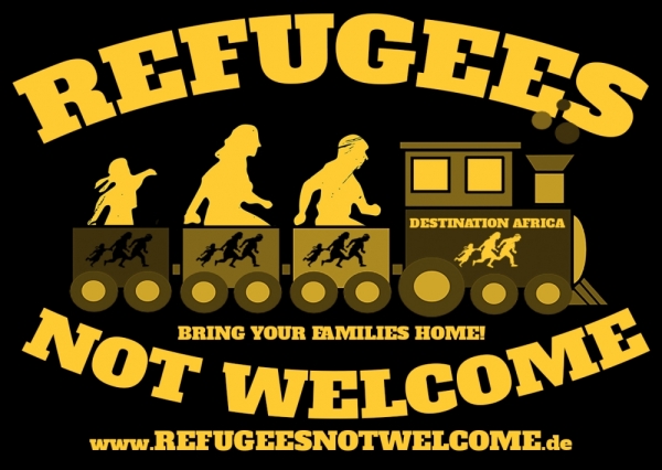 Refugees NOT WELCOME - Aufkleber Paket 10 Stück Refugees NOT WELCOME - Aufkleber Paket 10 Stück