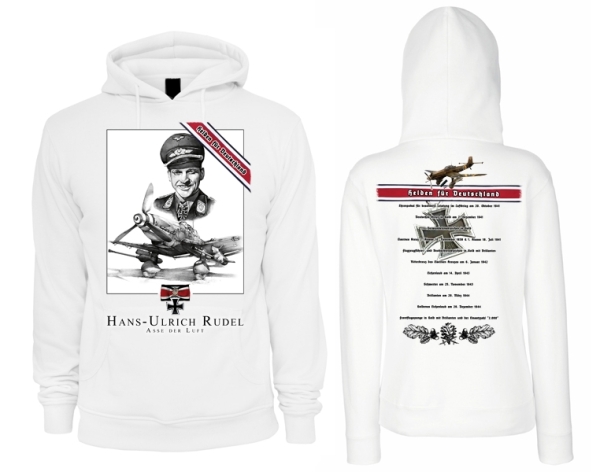 Frauen - Kapuzenpullover - Helden für Deutschland - H.-U. Rudel - weiß Frauen - Kapuzenpullover - Helden für Deutschland - H.-U. Rudel - weiß