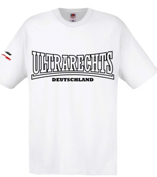 T-Hemd - Ultrarechts - Deutschland - weiß/schwarz T-Hemd - Ultrarechts - Deutschland - weiß/schwarz
