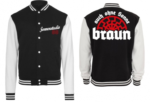 College Jacke - schwarz/weiß - Sonnenstudio 88 College Jacke - schwarz/weiß - Sonnenstudio 88