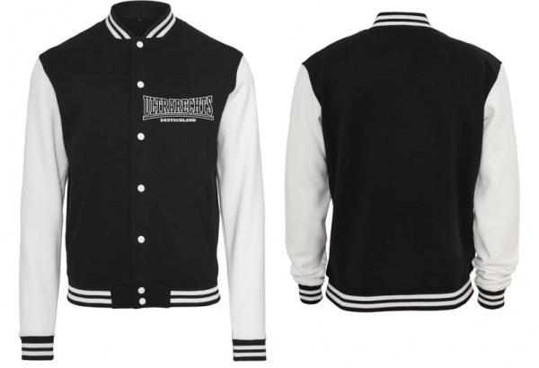 Frauen College Jacke - schwarz/weiß - Ultrarechts Deutschland - Motiv 1 Frauen College Jacke - schwarz/weiß - Ultrarechts Deutschland - Motiv 1