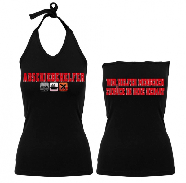 Frauen Neckholder Top - Abschiebehelfer Frauen Neckholder Top - Abschiebehelfer