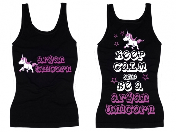 Frauen Top - Aryan Unicorn - Motiv1 - schwarz Frauen Top - Aryan Unicorn - Motiv1 - schwarz