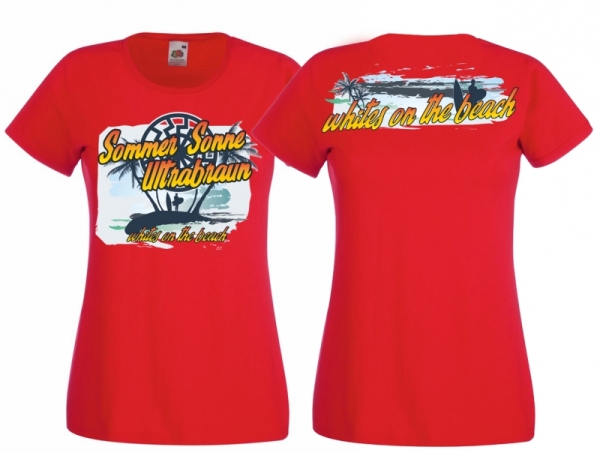 Frauen T-Shirt - Sommer - Sonne - Ultrabaun - rot Frauen T-Shirt - Sommer - Sonne - Ultrabaun - rot