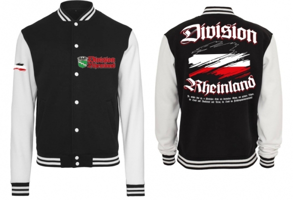 College Jacke - schwarz/weiß - Division Rheinland College Jacke - schwarz/weiß - Division Rheinland