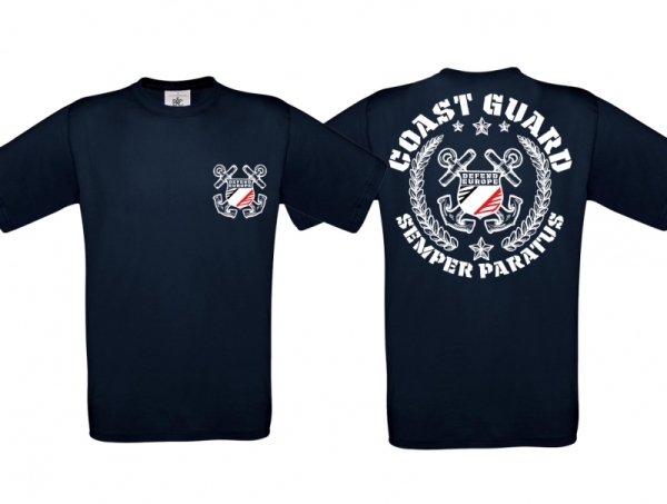 T-Hemd - Coastguard - s/w/r - navy/weiß - Motiv3 T-Hemd - Coastguard - s/w/r - navy/weiß - Motiv3