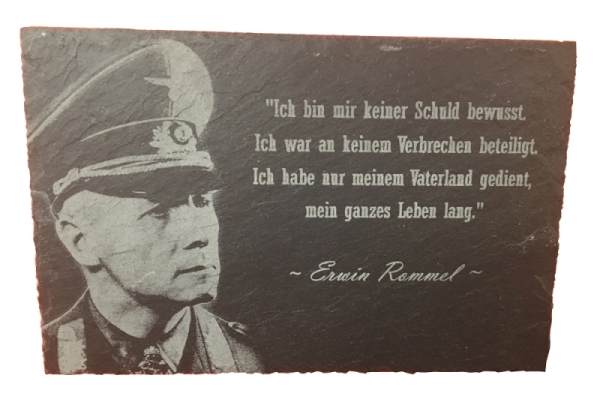 Schieferplatte - Erwin Rommel - Motiv 2 Schieferplatte - Erwin Rommel - Motiv 2