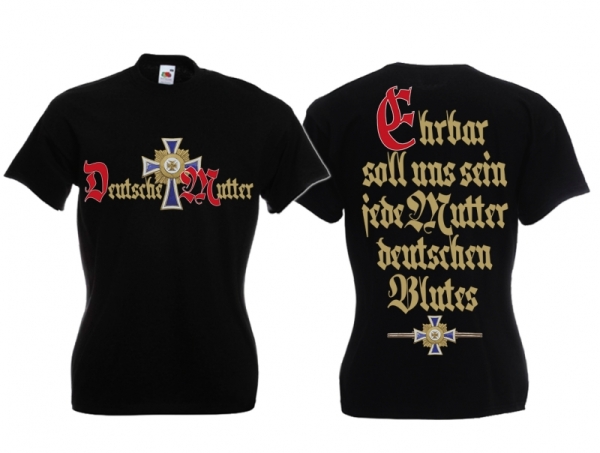 Frauen T-Shirt - Deutsche Mutter - schwarz Frauen T-Shirt - Deutsche Mutter - schwarz