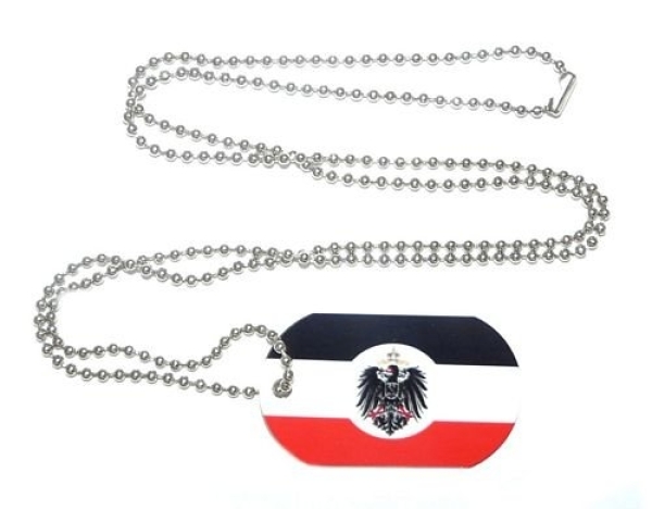 Halskette - Dogtag - Deutsches Reich mit Reichsadler Halskette - Dogtag - Deutsches Reich mit Reichsadler