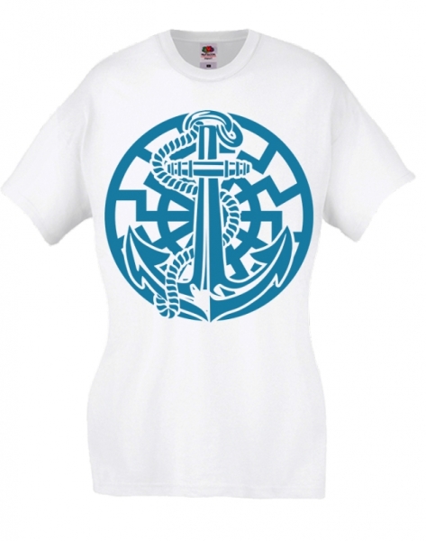 Frauen T-Shirt - Anker der Freiheit - weiß/blau Frauen T-Shirt - Anker der Freiheit - weiß/blau