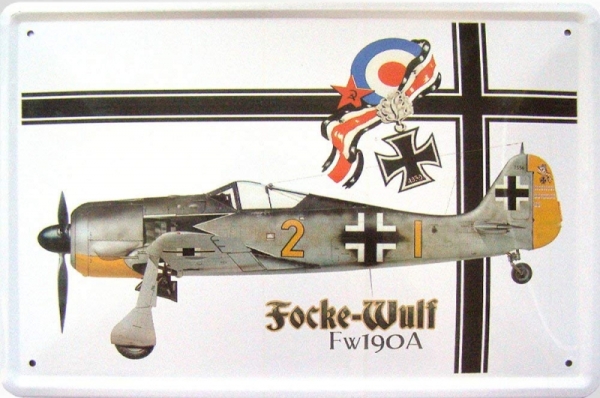 Blechschild - Focke Wulf FW 190 A - D38 (151) Blechschild - Focke Wulf FW 190 A - D38 (151)
