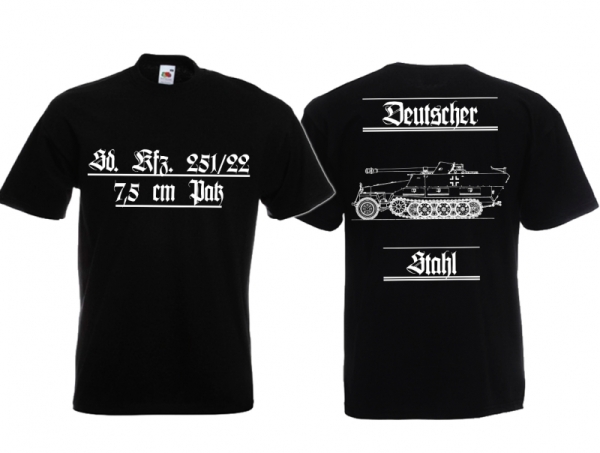 T-Hemd - Fahrzeuge der Wehrmacht - Sd.Kfz 251/22 - 7,5cm pak T-Hemd - Fahrzeuge der Wehrmacht - Sd.Kfz 251/22 - 7,5cm pak