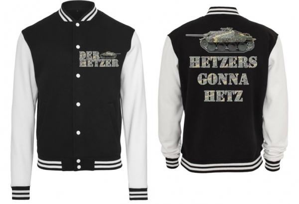 College Jacke - schwarz/weiß - Hetzer College Jacke - schwarz/weiß - Hetzer