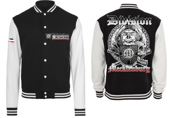 Frauen College Jacke - schwarz/weiß - Division Mecklenburg - Kämpfer Frauen College Jacke - schwarz/weiß - Division Mecklenburg - Kämpfer