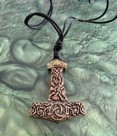 Halskette - Thors Hammer - keltisch - massiv - Bronze Halskette - Thors Hammer - keltisch - massiv - Bronze