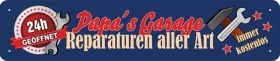 Blechschild - Papas Werkstatt - XXL-Version - S96 (356) Blechschild - Papas Werkstatt - XXL-Version - S96 (356)