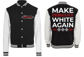 College Jacke - schwarz/weiß - Make Germany White Again College Jacke - schwarz/weiß - Make Germany White Again