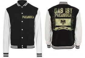College Jacke - schwarz/weiß - Meine Fahne - Preussen College Jacke - schwarz/weiß - Meine Fahne - Preussen