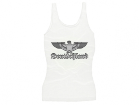 Frauen Top - Reichsadler - weiß/Silber Frauen Top - Reichsadler - weiß/Silber