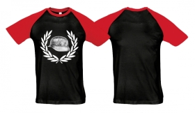 Raglan T-Shirt - Der Stahlhelm - Motiv 2 - schwarz/rot Raglan T-Shirt - Der Stahlhelm - Motiv 2 - schwarz/rot