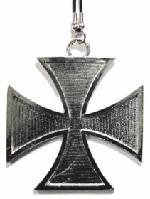 Halskette - Eisernes Kreuz - riesig - silber Optik Halskette - Eisernes Kreuz - riesig - silber Optik