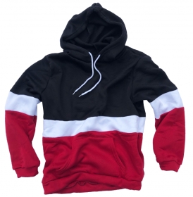 Frauen - Kapuzenpullover - schwarz-weiß-rot Frauen - Kapuzenpullover - schwarz-weiß-rot