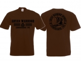 Frauen T-Shirt - Aryan Warrior - Lindisfarne 793 - Motiv 2 - Braun Frauen T-Shirt - Aryan Warrior - Lindisfarne 793 - Motiv 2 - Braun