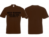 Frauen T-Shirt - Aryan Warrior - Lindisfarne 793 - Motiv 1 - Braun Frauen T-Shirt - Aryan Warrior - Lindisfarne 793 - Motiv 1 - Braun
