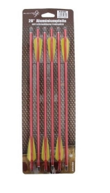 Aluminiumpfeile - 20" - rot - 6er Pack