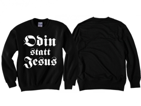 Pullover - Odin statt Jesus - Motiv 3 - schwarz/weiß Pullover - Odin statt Jesus - Motiv 3 - schwarz/weiß