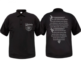 Polo-Shirt - Walhalla - Brust klein - silber Polo-Shirt - Walhalla - Brust klein - silber