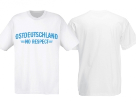 T-Hemd - Ostdeutschland - No Respect - weiß/blau - Motiv 2 T-Hemd - Ostdeutschland - No Respect - weiß/blau - Motiv 2