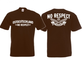T-Hemd - Ostdeutschland - No Respect - braun/weiß - Motiv 1 T-Hemd - Ostdeutschland - No Respect - braun/weiß - Motiv 1