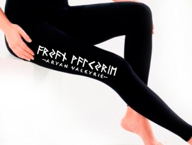 Frauen - Leggings - Aryan Valkyrie - Vegvisir - schwarz/weiß - Motiv 2 Frauen - Leggings - Aryan Valkyrie - Vegvisir - schwarz/weiß - Motiv 2