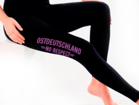 Frauen - Leggings - Ostdeutschland - No Respect - schwarz/lila Frauen - Leggings - Ostdeutschland - No Respect - schwarz/lila