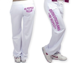Frauen - Jogger Ostdeutschland - No Respect - weiß/lila Frauen - Jogger Ostdeutschland - No Respect - weiß/lila