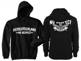 Frauen - Kapuzenpullover - Ostdeutschland - No Respect - schwarz/weiß Frauen - Kapuzenpullover - Ostdeutschland - No Respect - schwarz/weiß