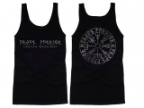 Muskelshirt/Tank Top - Aryan Warrior - Vegvisir Runenschrift - schwarz/silber Muskelshirt/Tank Top - Aryan Warrior - Vegvisir Runenschrift - schwarz/silber